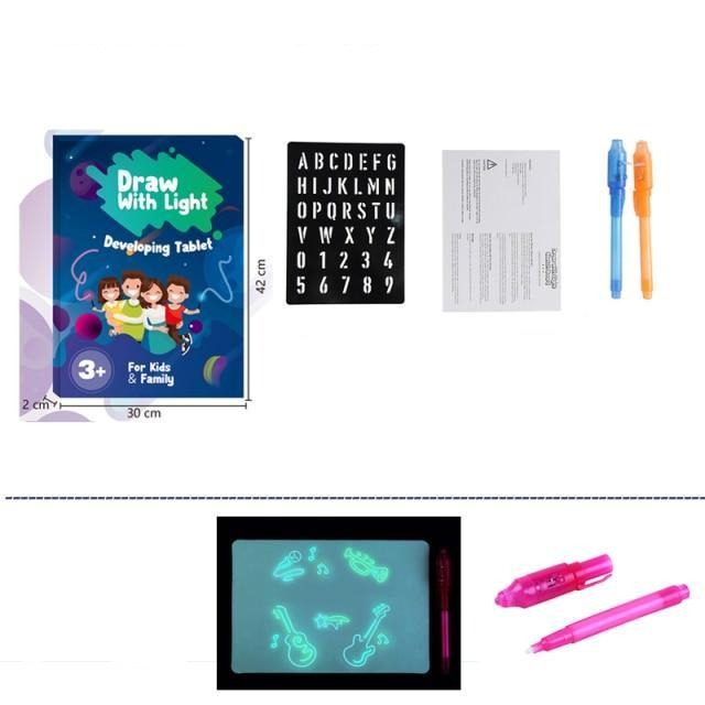 Luminiscent Drawing Board for Kids-Toys & Games-Davmart-A3-Davmart SKU658P0I33E3FHMTH